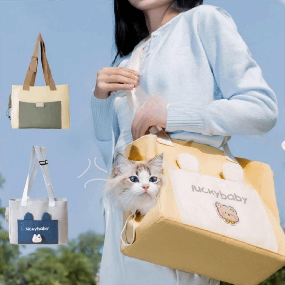 Comfortable Cats Dog Carrier Foldable Outdoor Cat Carrier Bag Travel Cat Handbag  Pet Outing