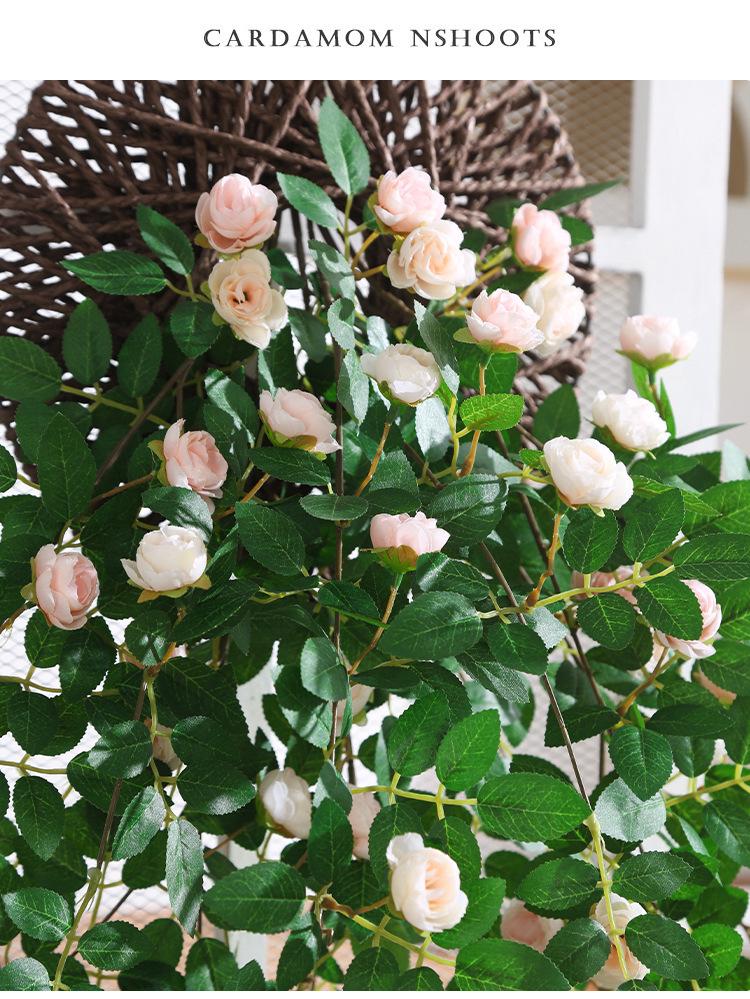 Artificial Rose Flower Vine for Wall & Pipe Decoration In Living Rooms, Malls & Courtyards