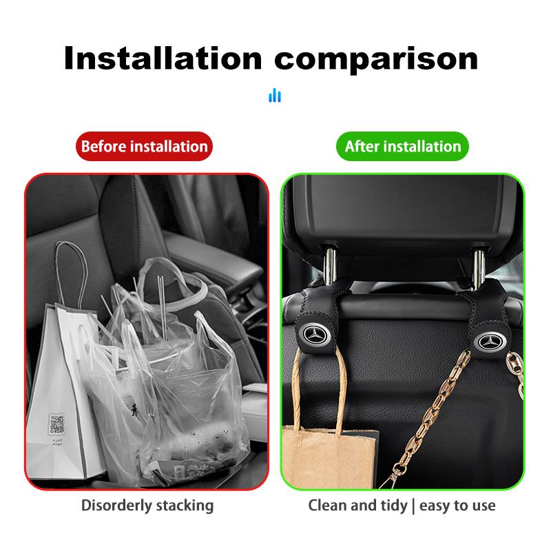 Multifunctional Car Seat Headrest Hanger Storage Hook For Mercedes Benz CLK GLC W212 C200 C300 W203 W204 W205 W169 W176 GLC