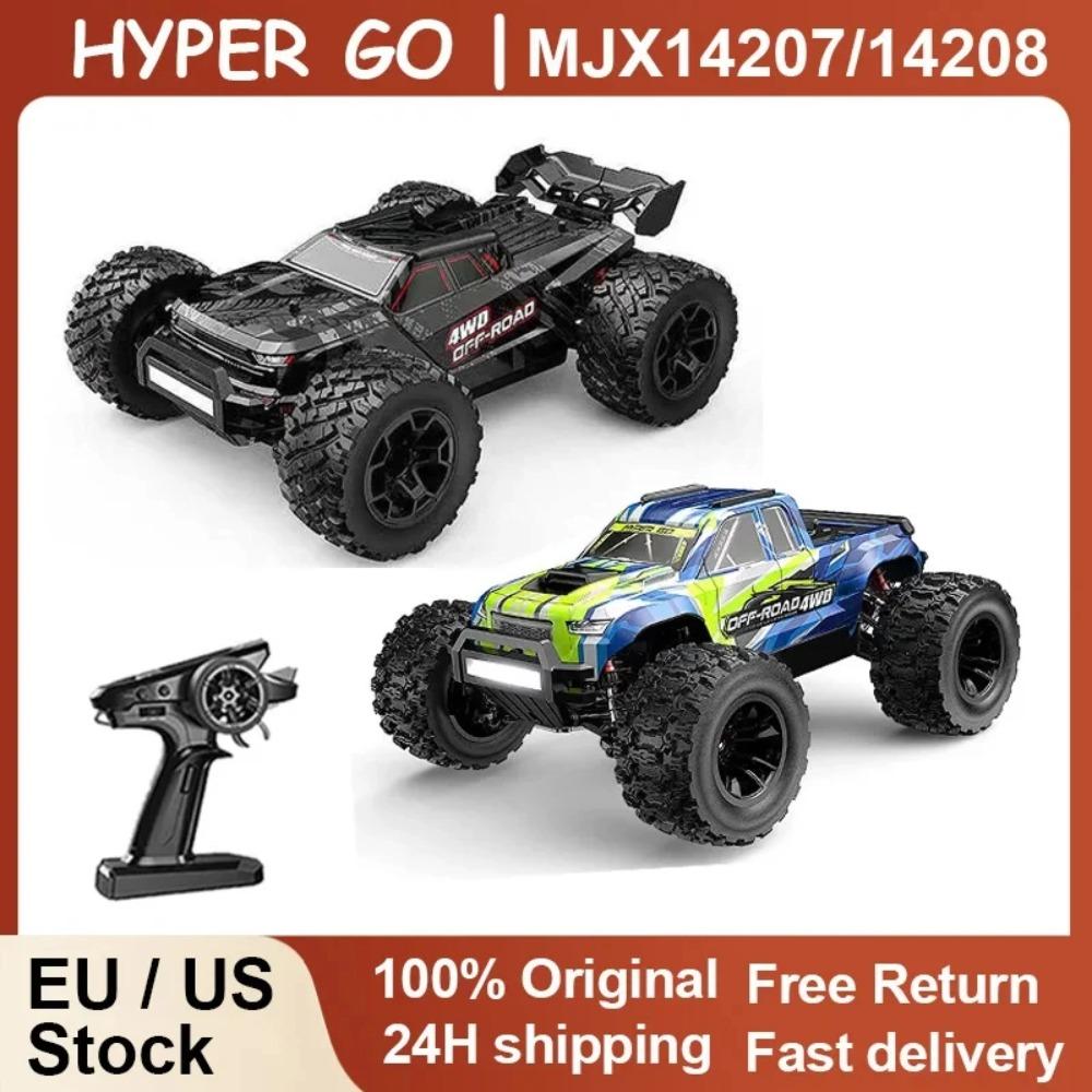 Coche de Control Remoto MJX 14207 Hyper Go 1/14 4WD 2.4G 55KM/H Vehículo de Deriva sin Escobillas Coche de Carreras Coche con Mando a Distancia Camión Todoterreno Juguetes