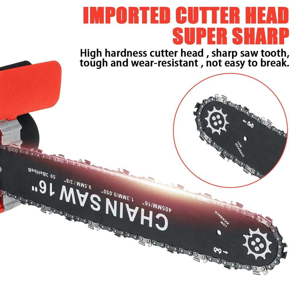 16 Inches Electric Chainsaw Cordless 2 Battery HighPowerful Motor Garden Woodworking Cutting Tool For Battery 588VF 3000W