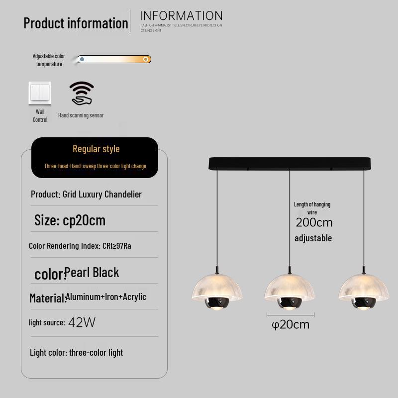 Minimalist Italian Three-Head Chandelier - Luxury Flower Bud Dining Table Light