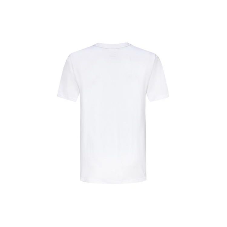 adidas Gestricktes T-Shirt mit Rundhalsausschnitt und kurzen Ärmeln mit gedrucktem Logo, Unisex-Oberteile, Weiß Blau ADICLTSPSTK-WBU