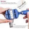 18-Piece Watch Repair Tool Kit with Strap Remover, Punch Pin, and Metal Hammer.