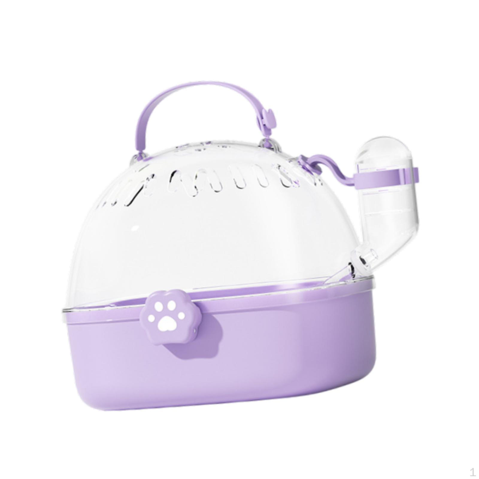 

Клітка для птахів, прозорий футляр для маленьких тварин, переноска для хом’яків, футляр для мишей Фіолетовий