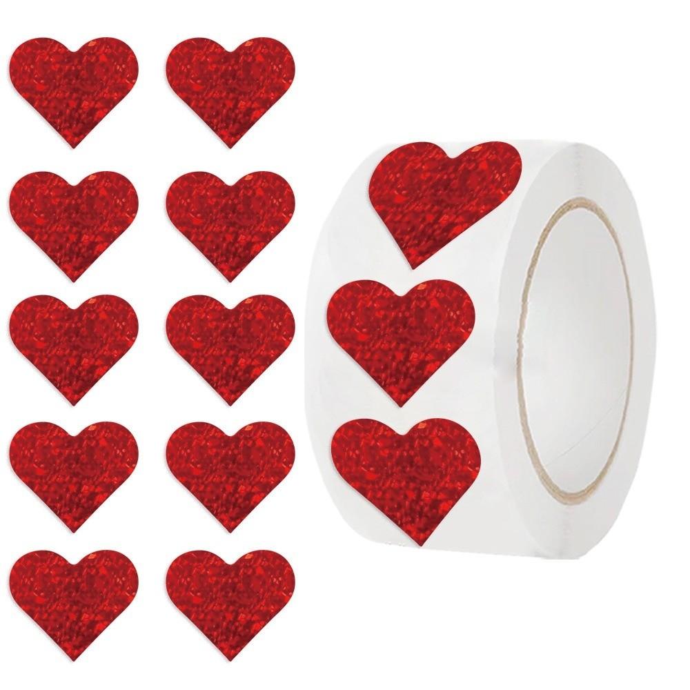 1000Pcs Heart Shaped Love Heart Stickers Paper Self Adhesive Decorative Sticker 2.5cm Cute Gift Sealing Happy Valentine's Day