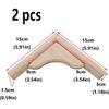 Antrader Solid Wall Mount Wood Shelf Bracket, 6 Inch Wooden Shelf Brackets, DIY Wood Bracket Include Mounting Screws, Pack of 2
