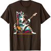 Gitarre Katze Neuheit Rockmusik Band Konzert Lustiges Katzen T-Shirt