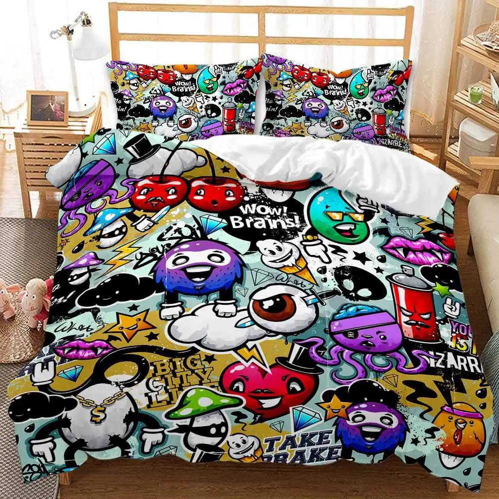 

Comforter Urban Graffiti Modern Without Sheet King Queen Double Twin Single Set Comforter (quilt)-EU Single(135*200cm)3pcs