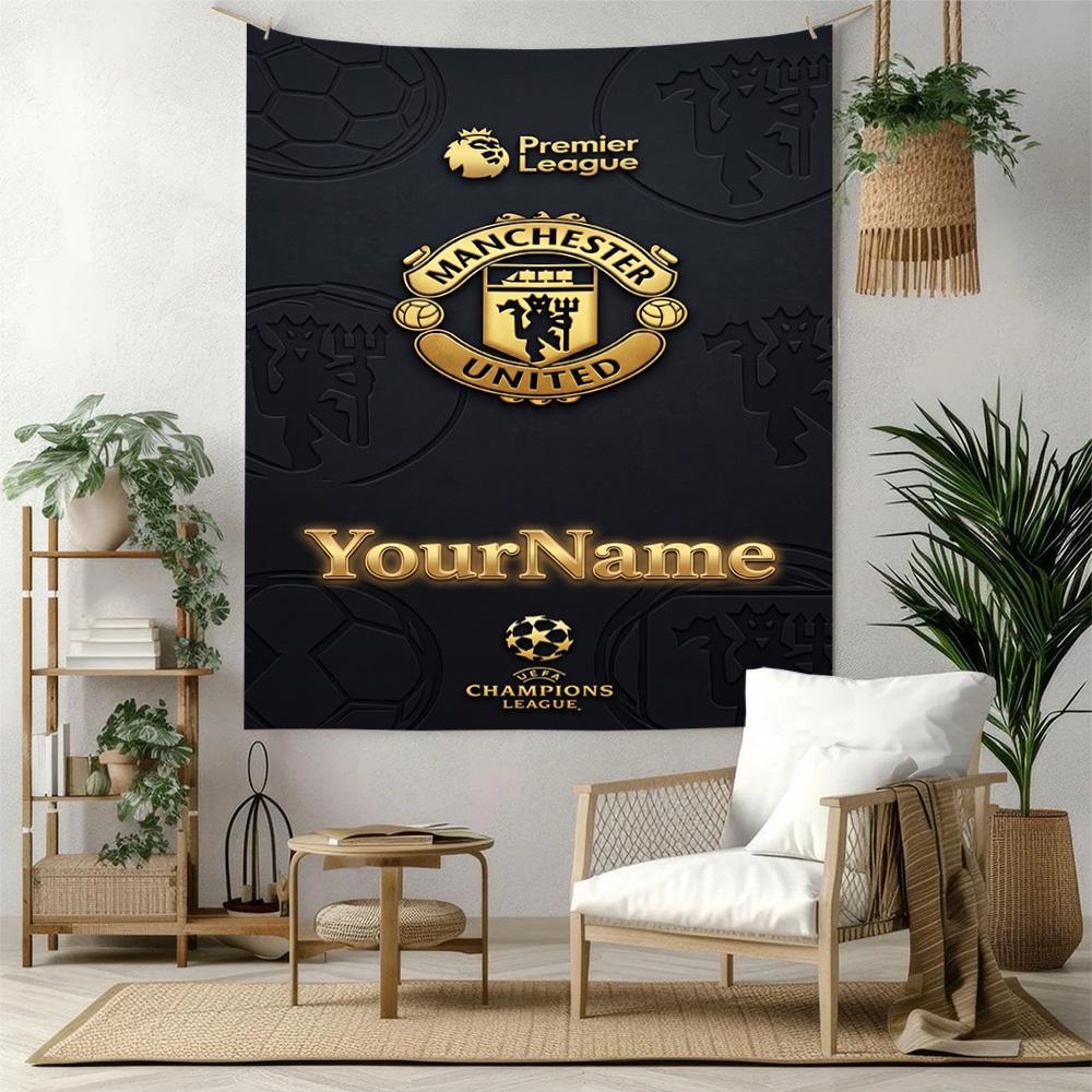 Manchester Custom Your Name Wall Decor Tapestry Art For Pet Memorial Birthdaywedding Party Backdrop Family Gift