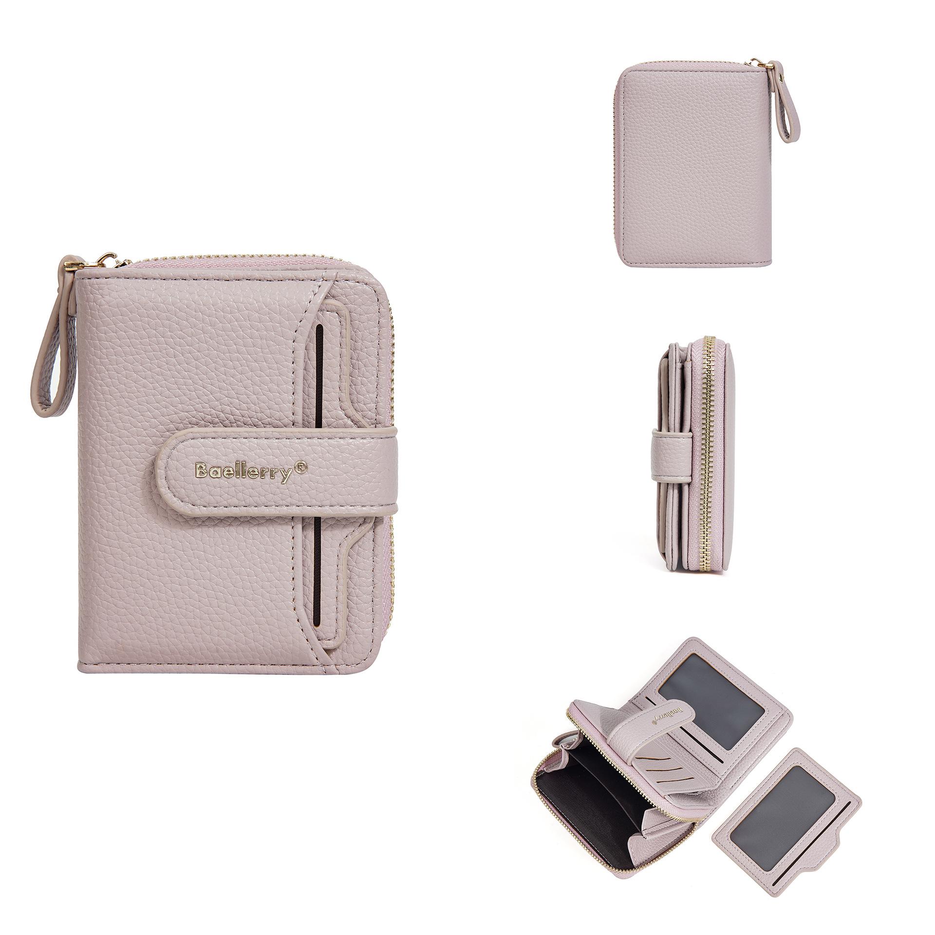 

Жіночий високоякісний модний гаманець-кардхолдер з ПУ шкіри світло-фіолетового кольору