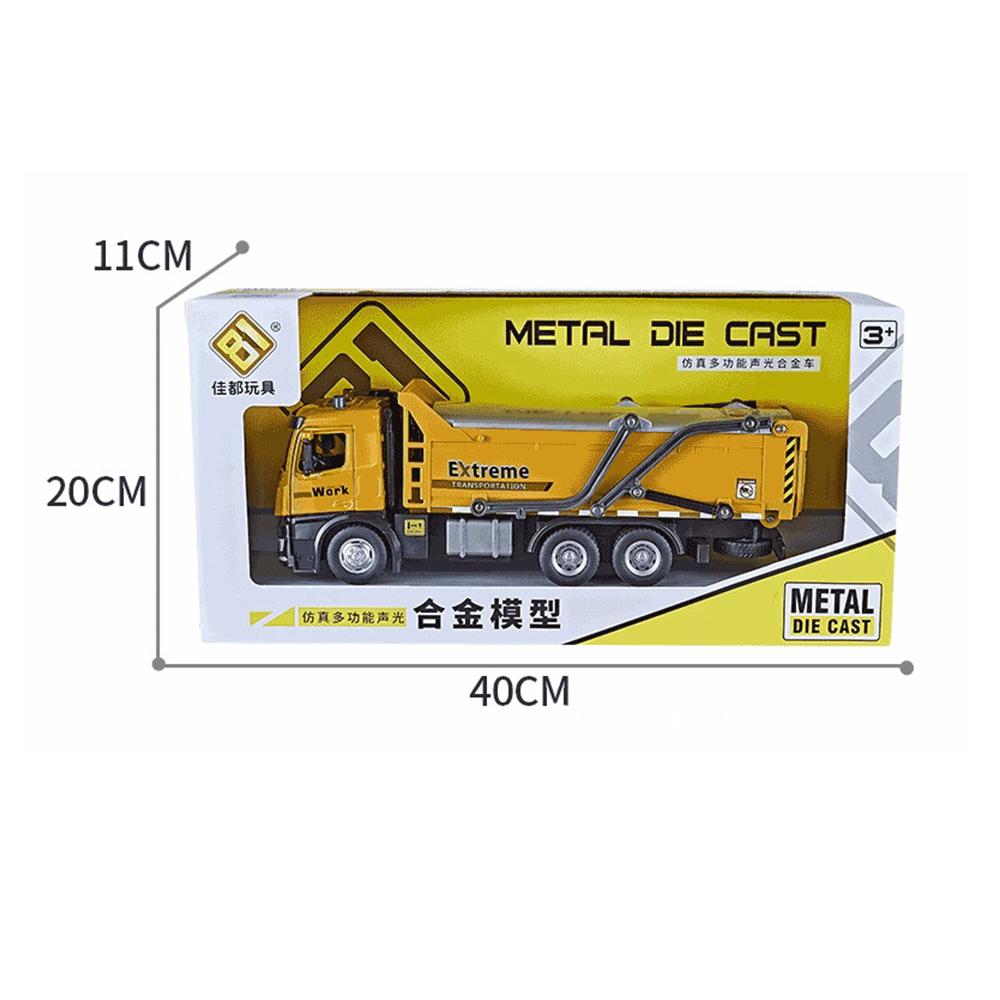 1/24 Scale Dump Truck Toy Metal Die Cast Construction Truck Toys with Simulated Sounds and Lights,Dump Truck Toy with Openable Rear HoodDump Trucks
