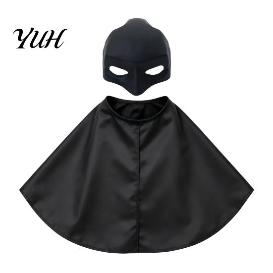 Halloween Katze Fledermaus Kostüm Schwarze Maske Und Umhang Kostüm, Lustige Haustierflügel für Katzen Outfits, Niedliches Welpen Verkleidungszubehör Cosplay, Party, Fotoshootings 1 Set black