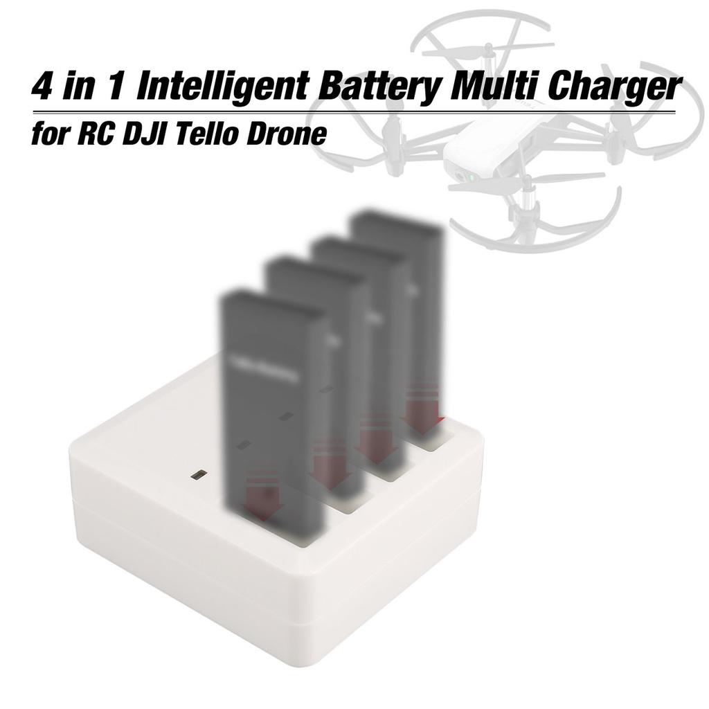 4 in 1 DJI Tello Battery Charger Intelligent Flight Battery Charging for DJI Tello Drone Battery Charging Hub