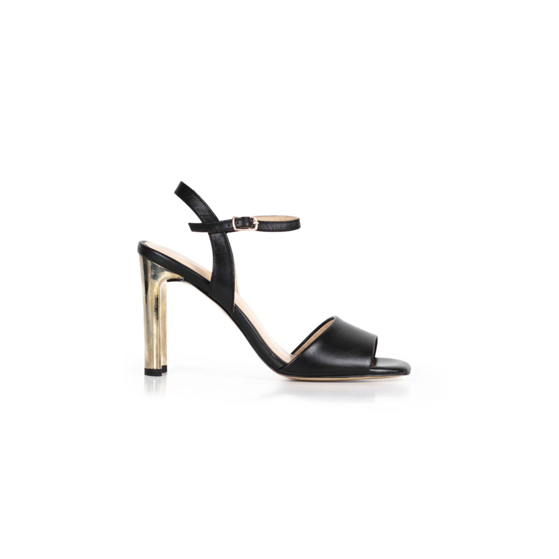 

Женские черные кожаные босоножки на каблуке Новые летние удобные дышащие повседневные качественные стильные легкие сандалии 36