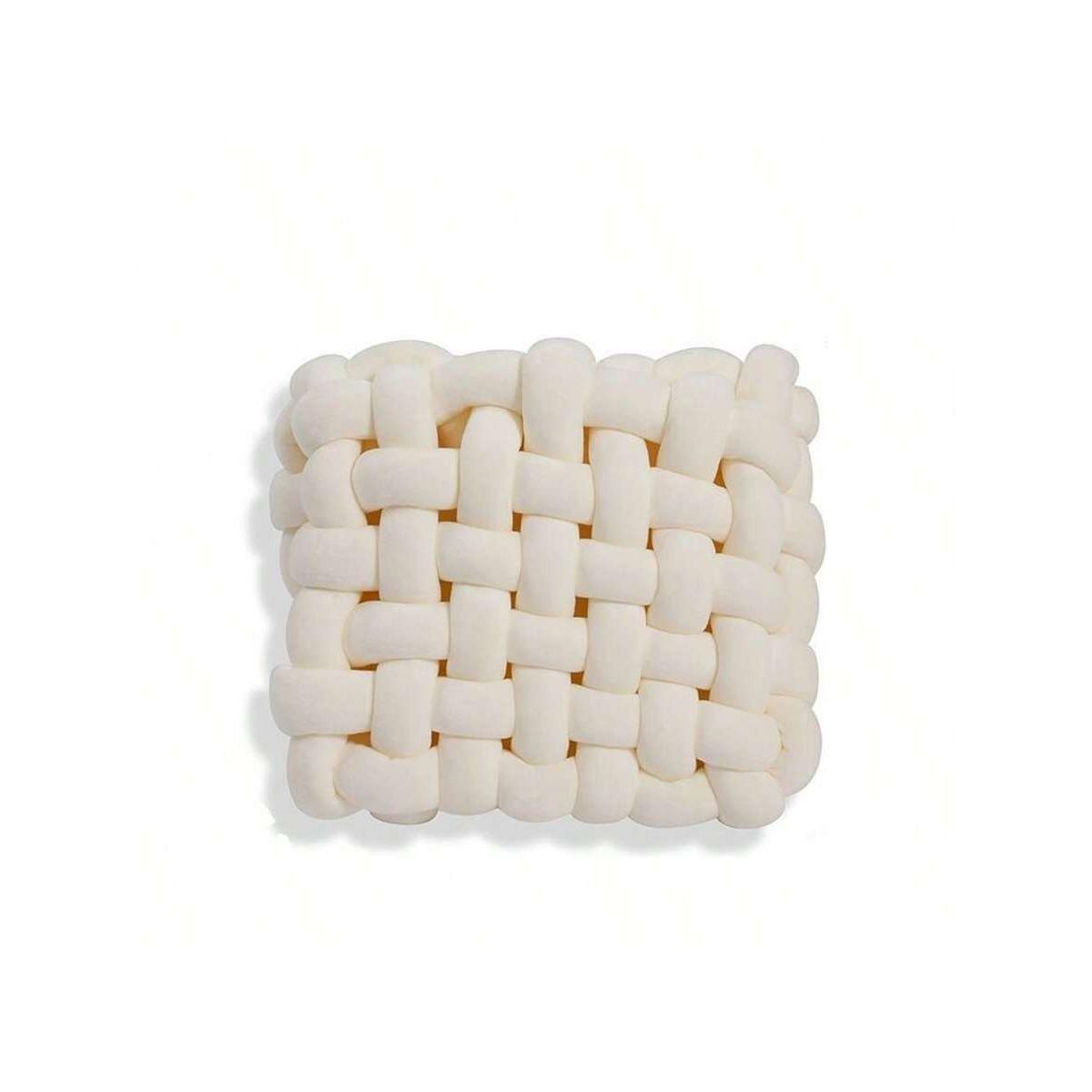 

7A Antibacterial Knotted Seat Cushion, Soft Plush Braided Floor Pillow for Living Room, Bedroom & Home Decor 30x33x12cm