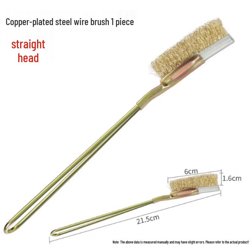 Copper Wire Brush with Iron Handle