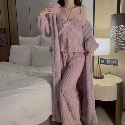 Winter Coat for Women, Autumn Flannel Warm Hanging Top, Trousers, Sweet Coat, Home Wear for Women