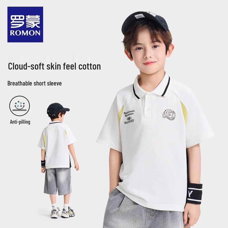 Luomeng Boys  Short Sleeve Polo Shirt 130