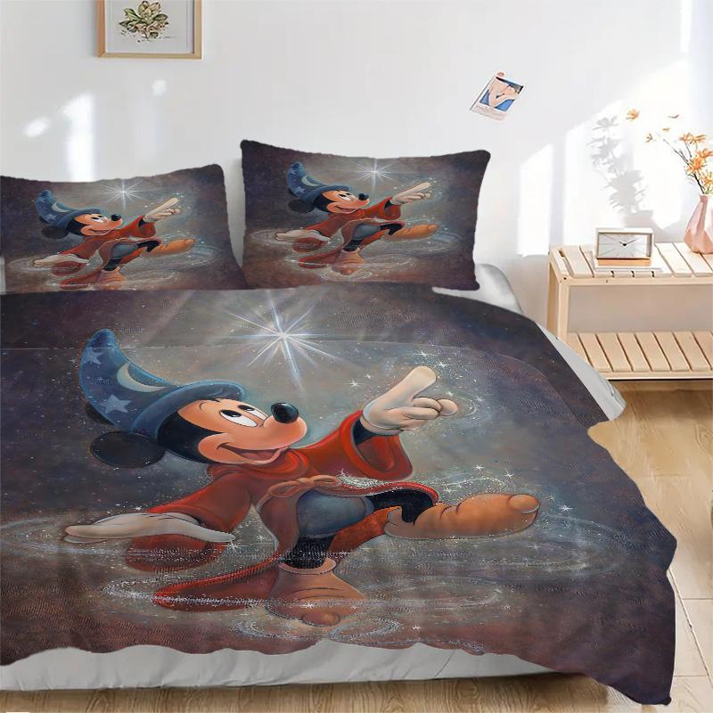 

3pcs Fantasy Mickey Printed Bedding Set, Soft and Comfortable Quilt Cover for Bedroom, Guest Room (1 Duvet Cover + 2 Pillowcases, Pillow Core Not 135x200cm