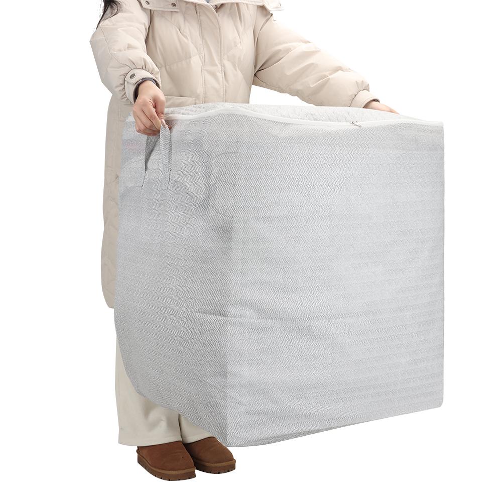 Large-Capacity Clothes Storage Bag With Handle Non-woven Storage Bins  for Travel