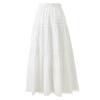 Sancai 2026 Spring High-Waist Pure Cotton A-Line Long Skirt