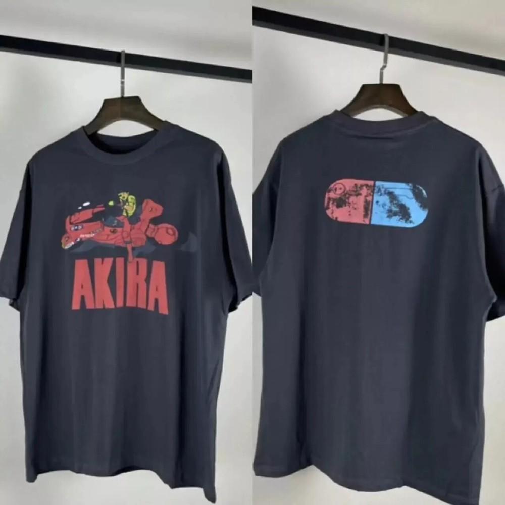 Akira Anime Shirt, Akira Anime 2 Side Cotton Black Unisex T-shirt S-5XL Unisex T-Shirt L
