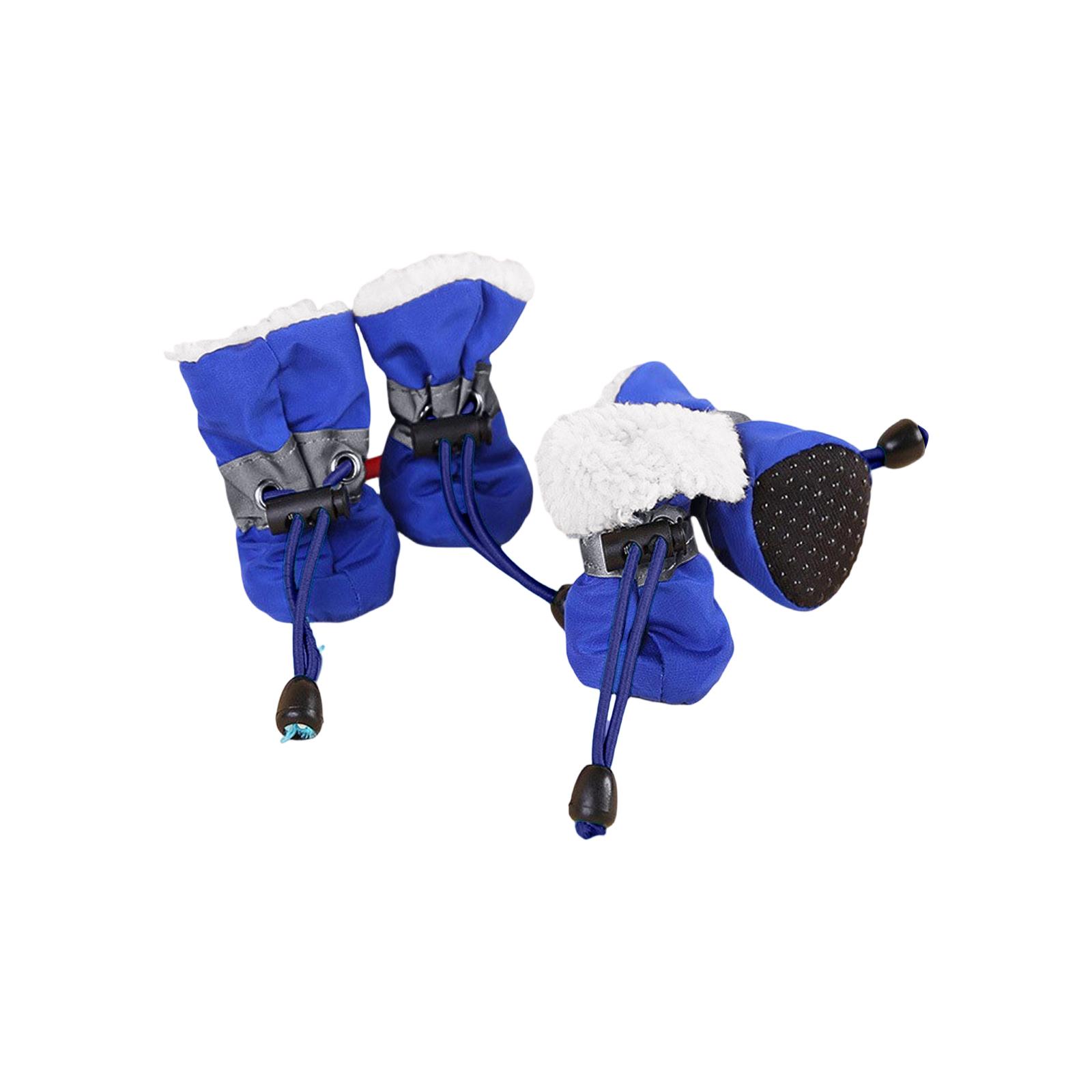 

Soft-soled, Non- Dog Shoes, Dog Pads, Pet Dog Shoes With Fleece 6 синій