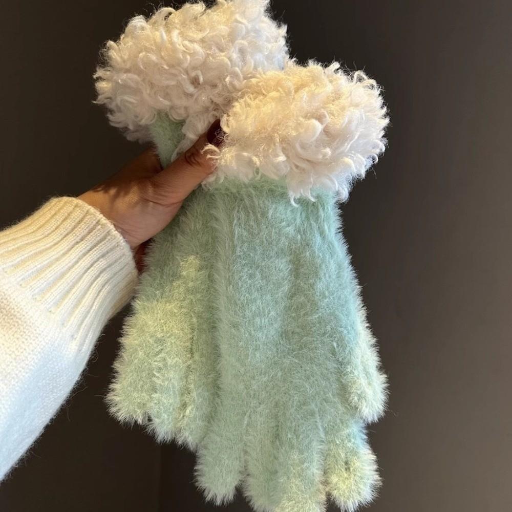 Touch Screen Cold-proof Gloves Thickened Warm Leisure Gloves Fashion Knitted Gloves  Women