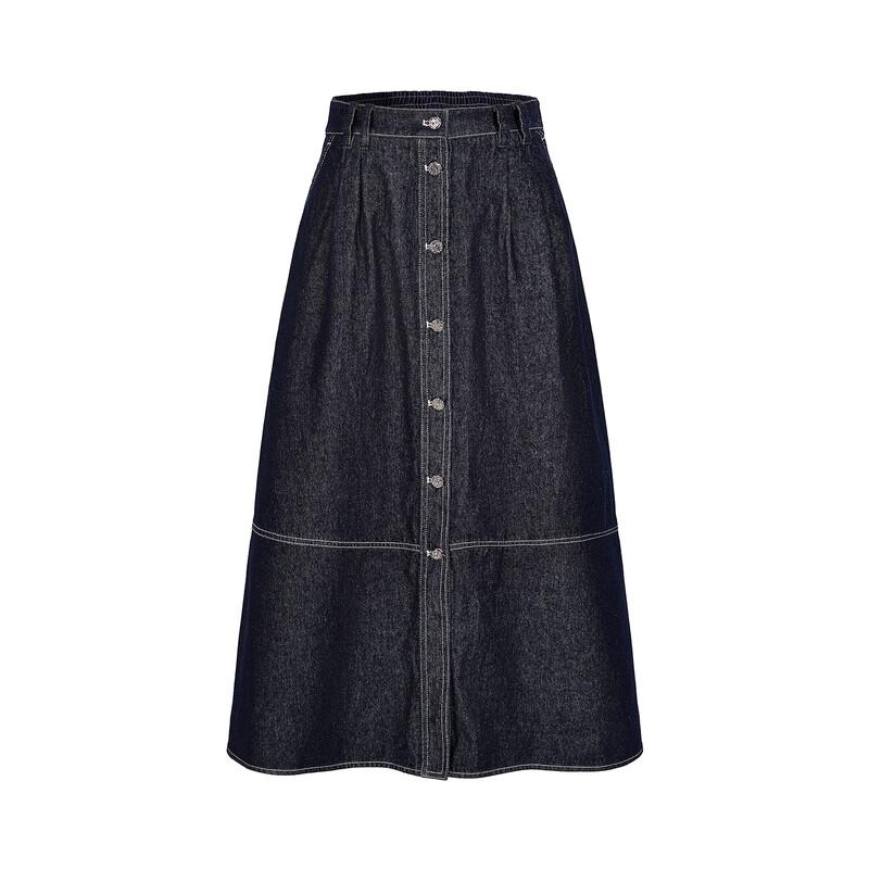 Anna Cove Women's Academy Style Denim A-Line Skirt