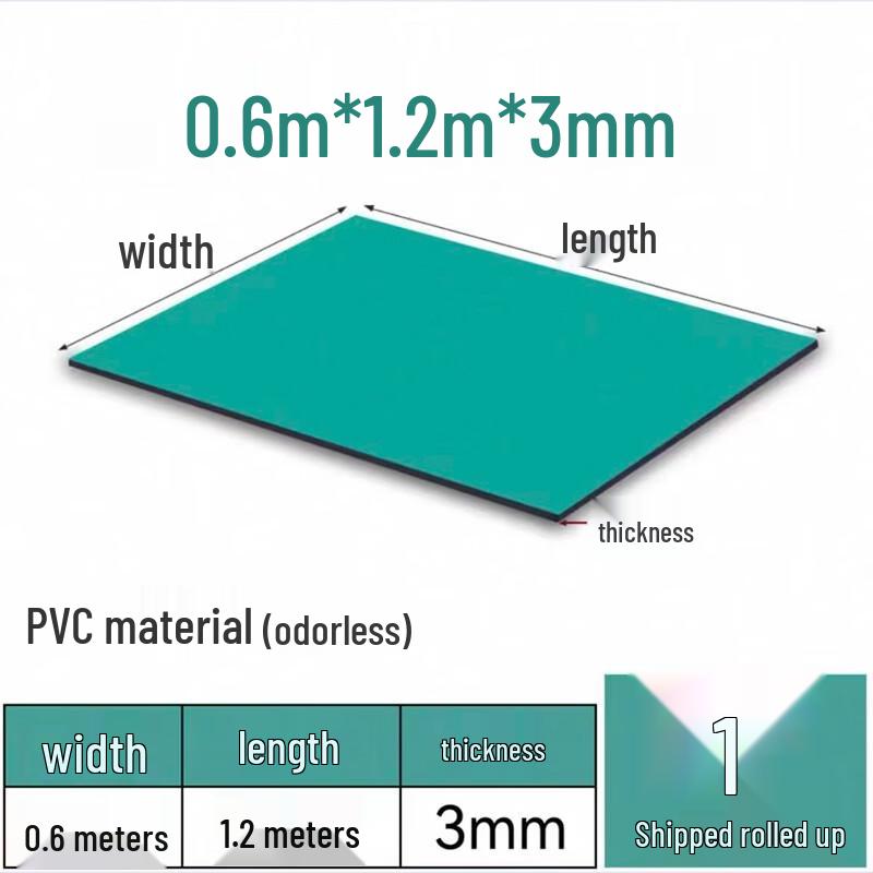 Green PVC Rubber Anti-static Workbench Mat