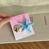 Summer Ocean Starfish Shell Hairpin Cute Children'S Hairpin Duck Beak Clip Pearl Hair Accessories Headgear Clip Girl