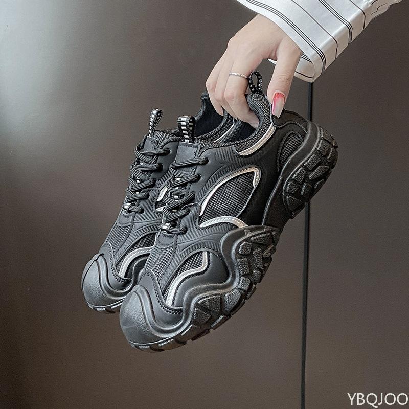 Fashionable Mesh Shoes 2024 Autumn New Design Sense Thick Sole Breathable Casual Women's Shoes Zapatillas De Deporte Sneakers