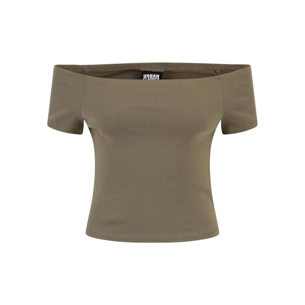 Urban Classics Womens/Ladies Ribbed Off Shoulder T-Shirt (Pack of 2)