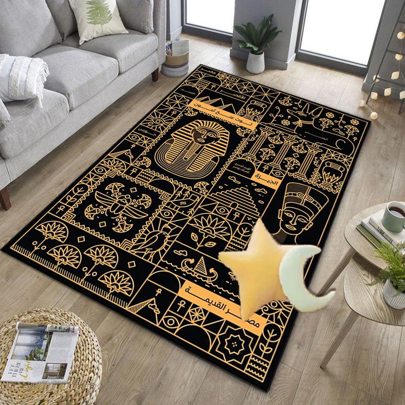 Ancient Egyptian Hieroglyphics Office Rug Chair Mat, Entryway Carpet, Suitable for Front Door, Bedroom, Living Room, Desk, Holiday Gift