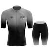 2025 Sykkelsett med høy synlighet for menn - Kortarmet trøye + Polstret shortssett Fukttransporterende sykkel-sportsklær
