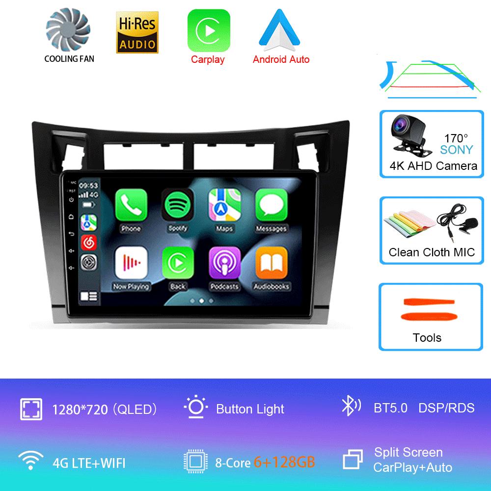 Radio Auto Android 14 Carplay pentru Toyota Yaris 2005 2006 2007 2008 2009 2010-2012 Player Multimedia GPS 2Din Stereo Unitate Principală DSP