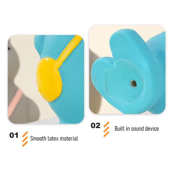 Squeaky Dinosaur Dog Chew Toy Bite Resistant Aggressive Chewer Latex Kangaroo Interactive Toy Small Dog Teething Cleaning Boredom Toy