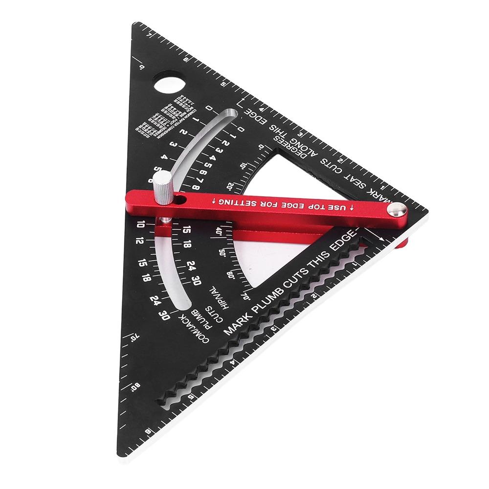 Adjustable Angle Aluminum Alloy Triangle Ruler 7 Inch Adjustable Rafter Framing Square Woodworking