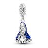925 Silver Nossa Senhora Aparecida Dangle Cross Charms Pendants Fit Qikaola Bracelets DIY Jewelry For Women