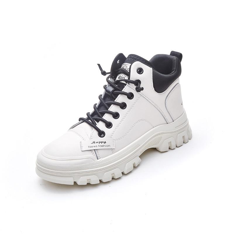 Short boots women's spring and autumn velvet Martin boots women's single boots casual sports shoes high-top little white women's shoes tide