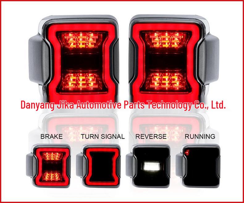 Smoked Black Style Taillights for Wrangler JL: Modified Rear Lights