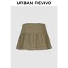 UR2026 Women's Retro Napoleon Button Pleated Mini Skirt