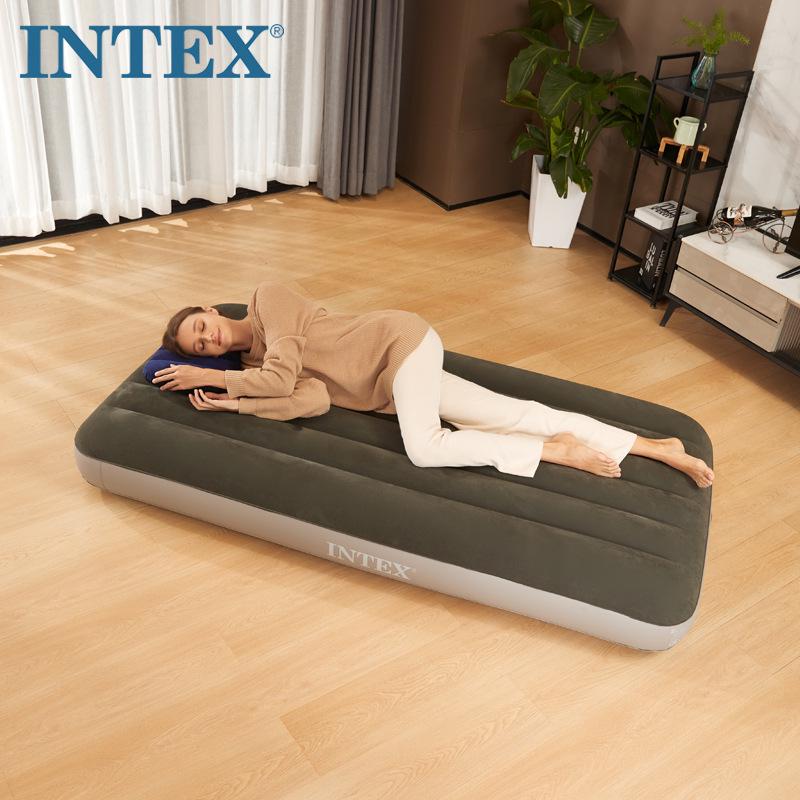 

Надувний матрац Intex 64107, Кемпінговий килимок, Домашнє ліжко, 191x99x25см Standard without Pump