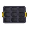 Hamburger Bun Mold Non-Stick Food Grade Silicone Bread Loaf Pan Baguette Pan French Bread Baking Forms Burger Buns Sandwich Tray