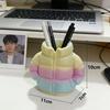 3D Printed Down Jacket Pen Holder: Creative Abstract Desktop Ornament for Student Stationery and Classroom Gifts