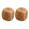 Solid Wood Book Dice Wooden Reading Decision Dice, 6-Sided Engraved Quotes Prompt, Natural Interactive Charm, Fun Companion Lover Habit Gif Tool
