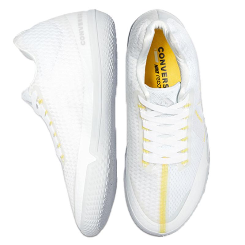 Converse All Star BB Evo Mid Stylish and Comfortable Fabric Mid-Top Practical Basketball Shoes Unisex White Yellow
