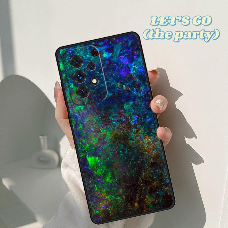 Custodia per telefono cangiante in pietra opale Per Samsung Galaxy A42 A31 A40 A51 A71 A32 A80 A91 A52 A72 A73 A20e A21S A50 A70 A11 A12 Copertina
