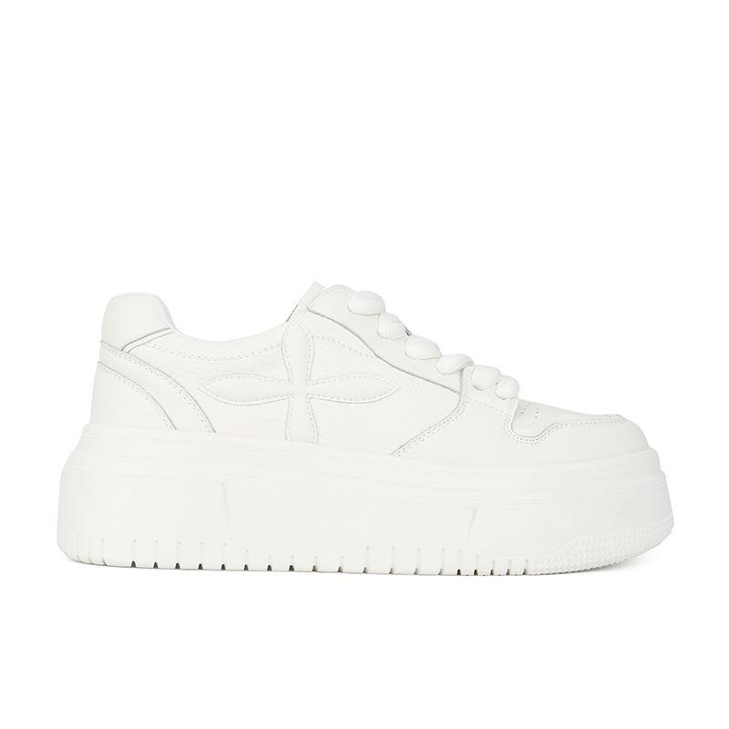 [] Goodbye 1.5 meters~ Height-increasing muffin thick-soled sports and leisure fluffy shoes women's little white shoes